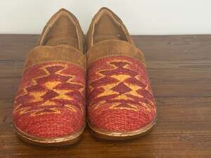 Sundance Catalog Born Toby Southwestern Woven Suede Platform Clogs Women's Size